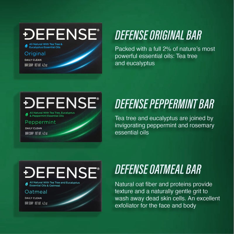 Defense Soap 12pk All Natural Peppermint Bar Soap for Men | Made by Wrestlers with Tea Tree Oil & Eucalyptus Oil to Promote Healthy Skin - Image 4